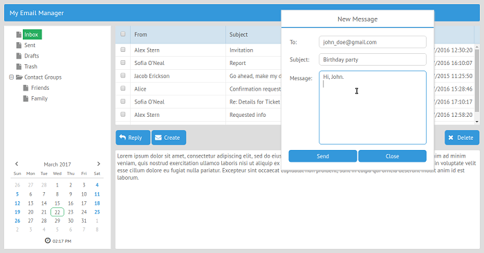 Creating the user interface