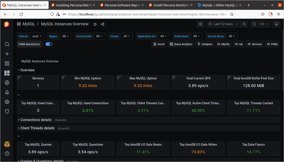 instances overview
