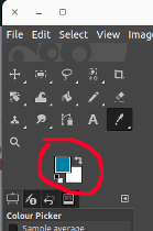 Controls to set foreground and background colors