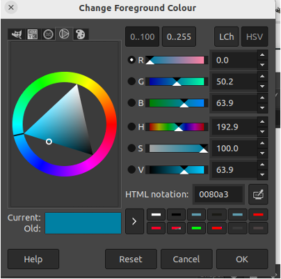 Set foreground color