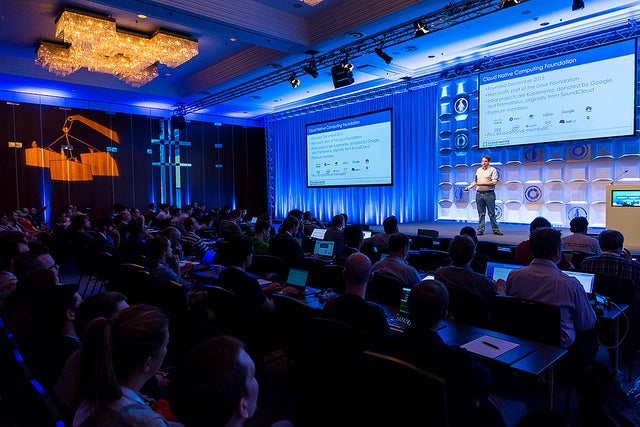 The crowd at LinuxCon Berlin 2016 during a keynote
