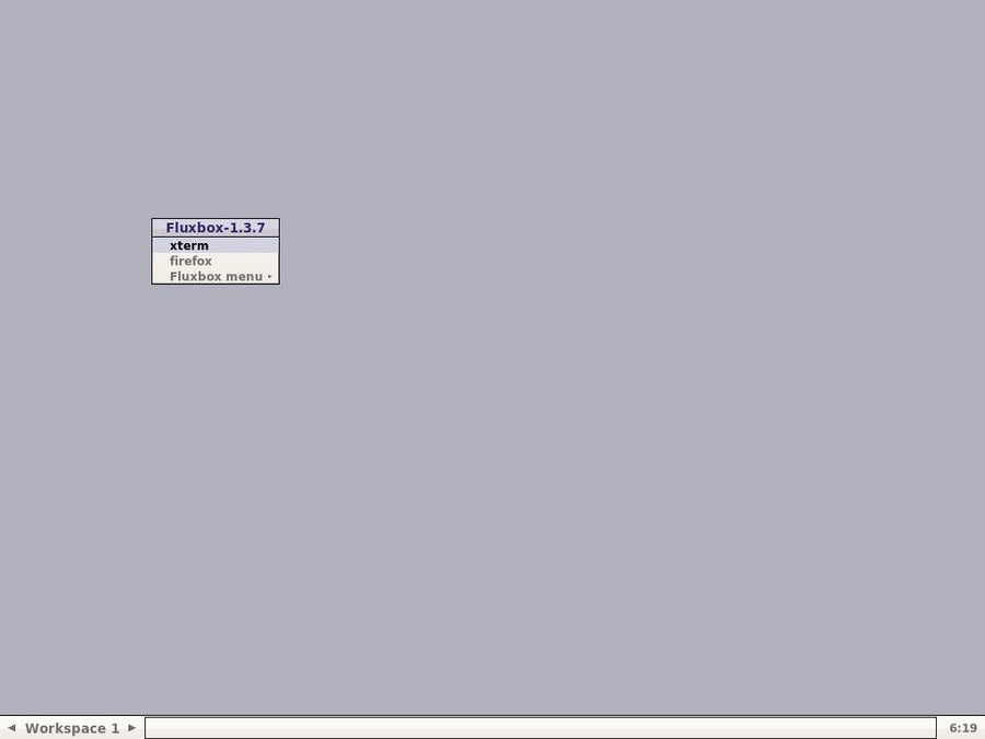Default Fluxbox configuration on CentOS 7 Default Fluxbox configuration on CentOS 7