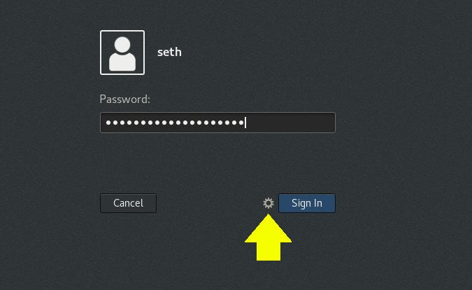 Select your desktop session in GDM Select your desktop session in GDM