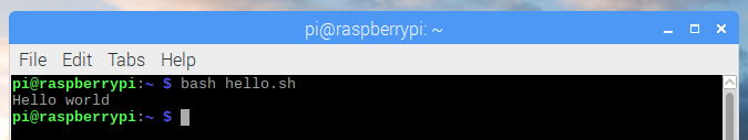 Bash hello world message Bash hello world message