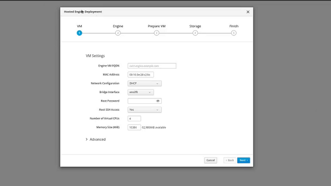 Engine volume deployment