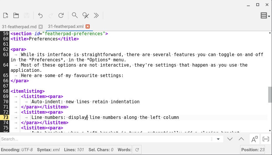 Featherpad text editor Featherpad text editor