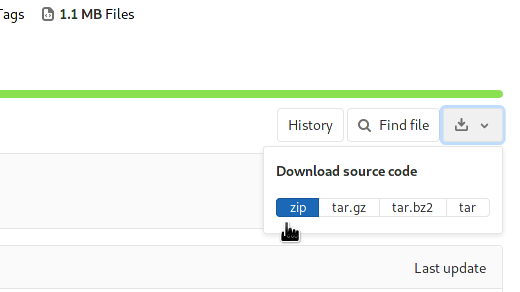 Download a zip from Gitlab Download a zip from Gitlab