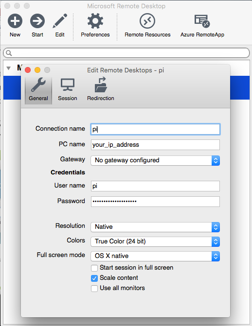 Setting up a remote connection Setting up a remote connection