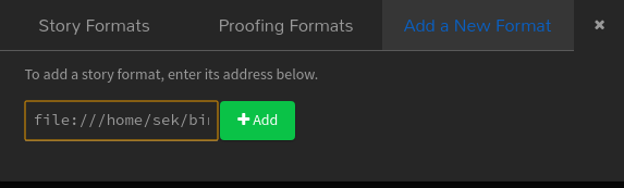 Install Sugarcube add format