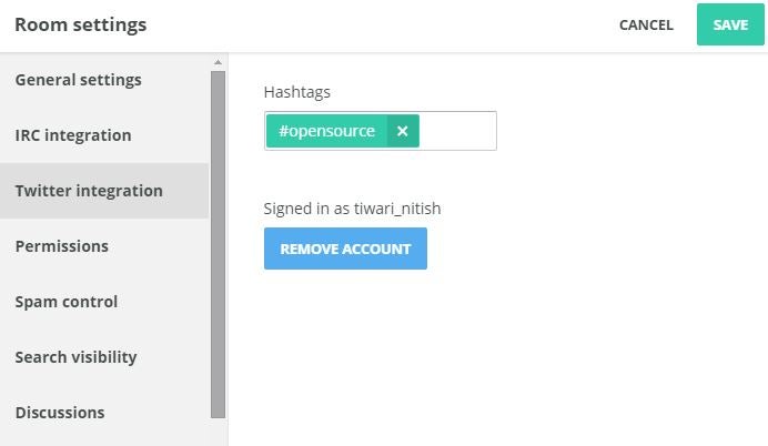 Twitter integration on ScrollBack tool Twitter integration on ScrollBack tool