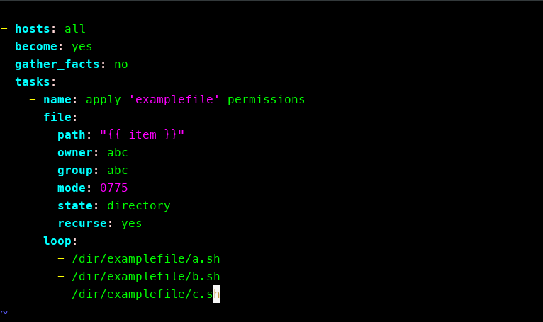 Ansible playbook Ansible playbook
