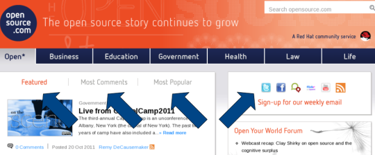New home page features