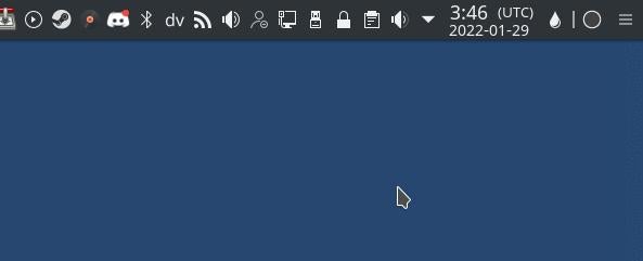 Scroll with your mouse hovered over the clock to view a different timezone Scroll with your mouse hovered over the clock to view a different timezone