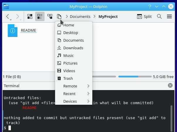 Dolphin file manager Dolphin file manager