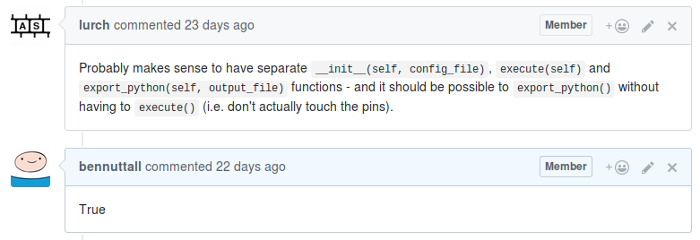 Conversation about issue Conversation about issue