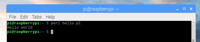 Perl hello world message Perl hello world message