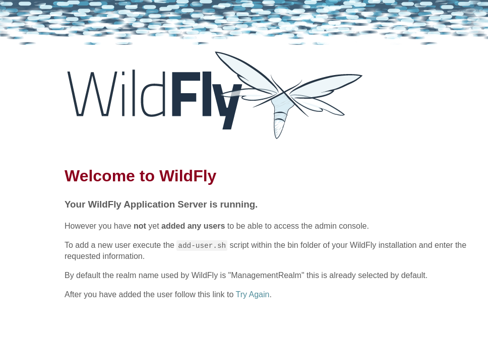 WildFly welcome page WildFly welcome page