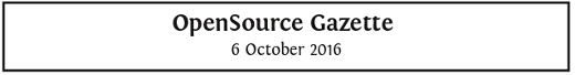 OpenSource Gazette sample banner with date