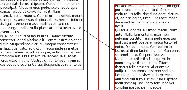 Text frame link Text frame link