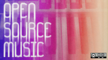 open source music with piano keys background