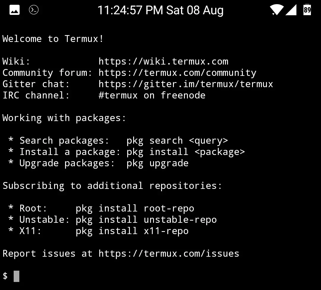 Welcome to Termux Welcome to Termux