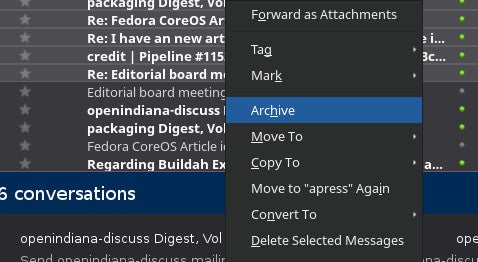 Archiving mail in Thunderbird Archiving mail in Thunderbird