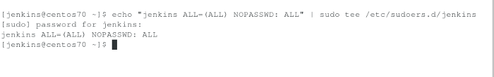 Adding passwordless sudo