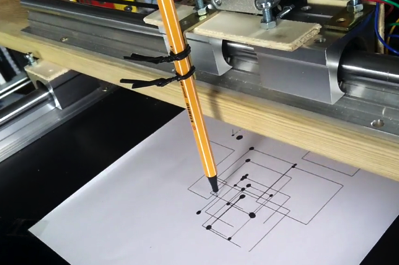 The plotter in action