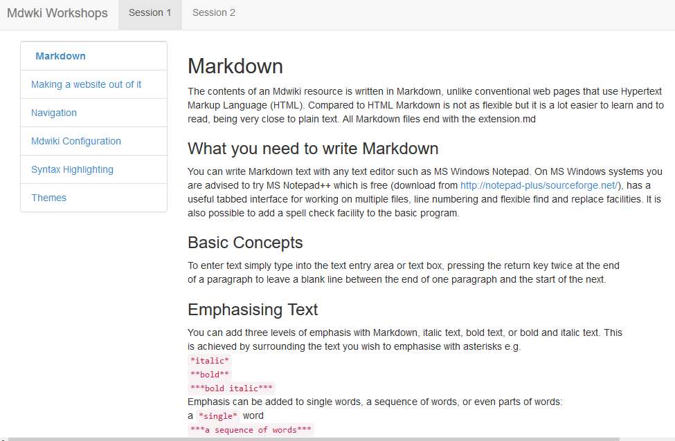 MDwiki site getting started MDwiki site getting started