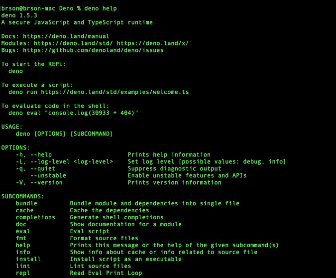 Deno's CLI Deno's CLI