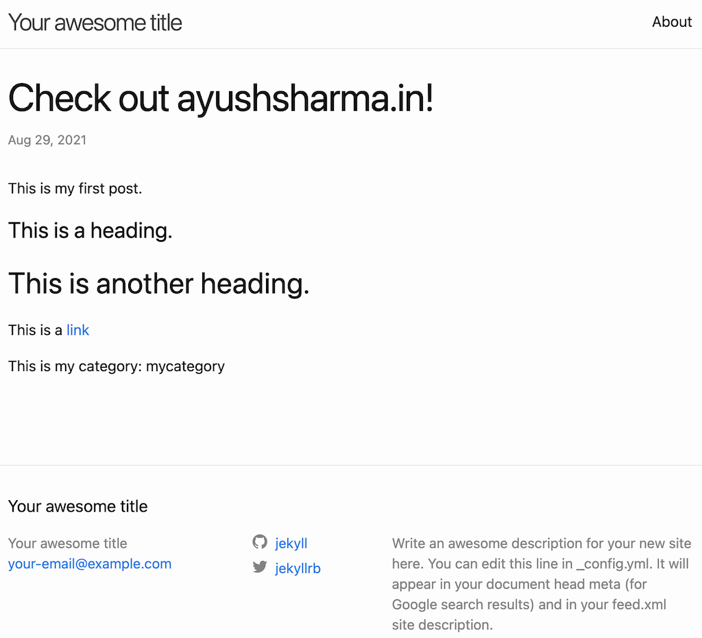 New blog entry New blog entry