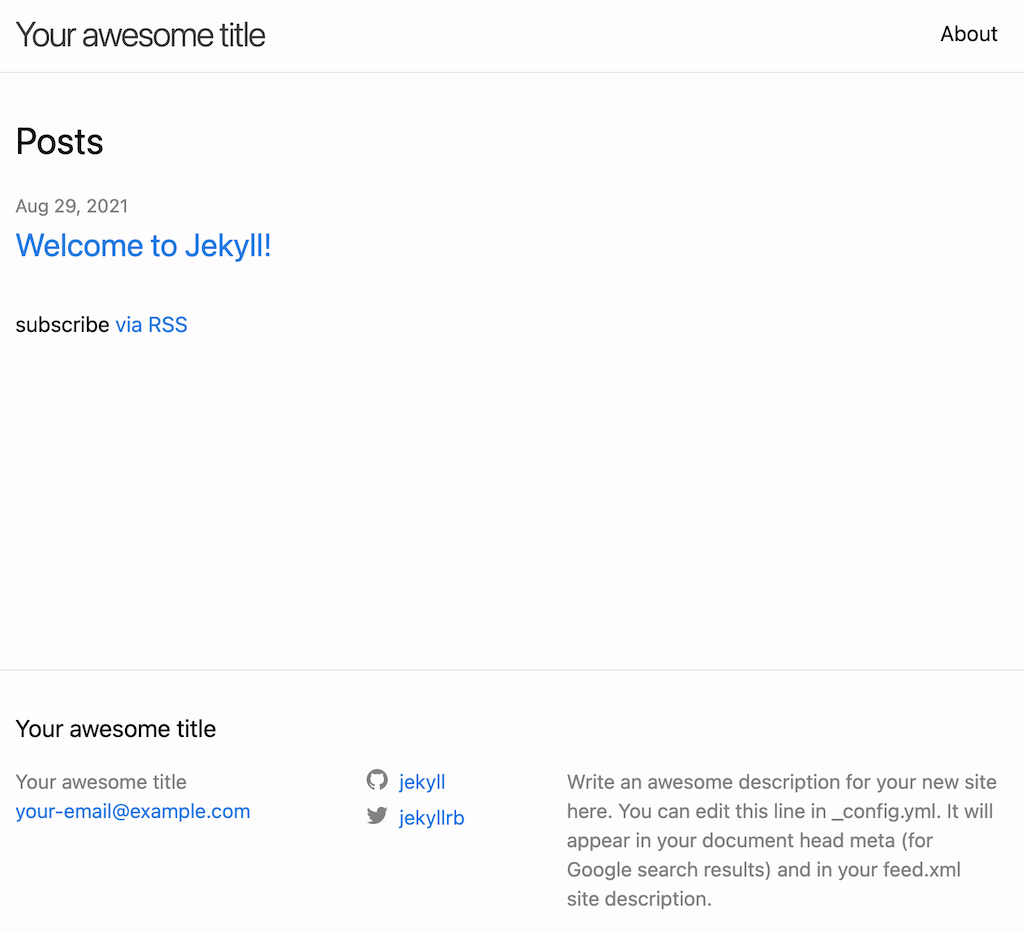Default "awesome" blog Default "awesome" blog