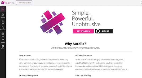 Aurelia page Aurelia page