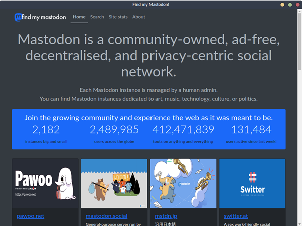 Find my mastodon website Find my mastodon website