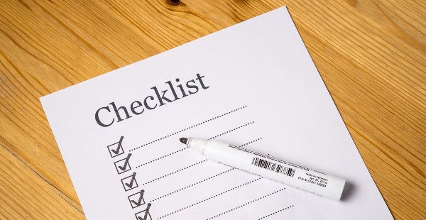 A checklist A checklist