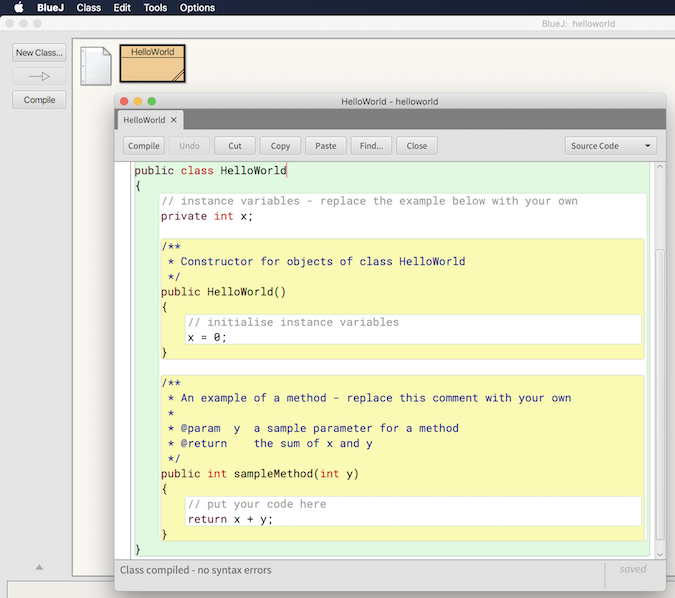 BlueJ IDE screenshot BlueJ IDE screenshot