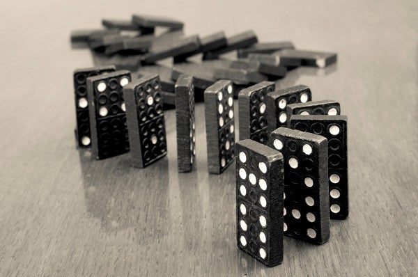 Falling dominoes Falling dominoes