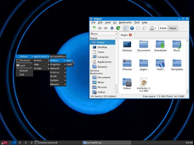 JWM running on Debian JWM running on Debian