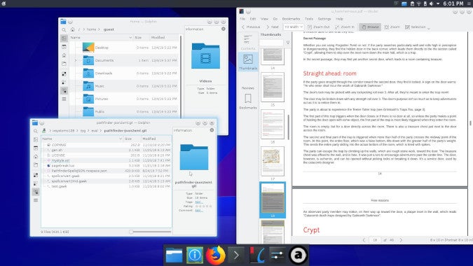 A slightly customized KDE desktop A slightly customized KDE desktop