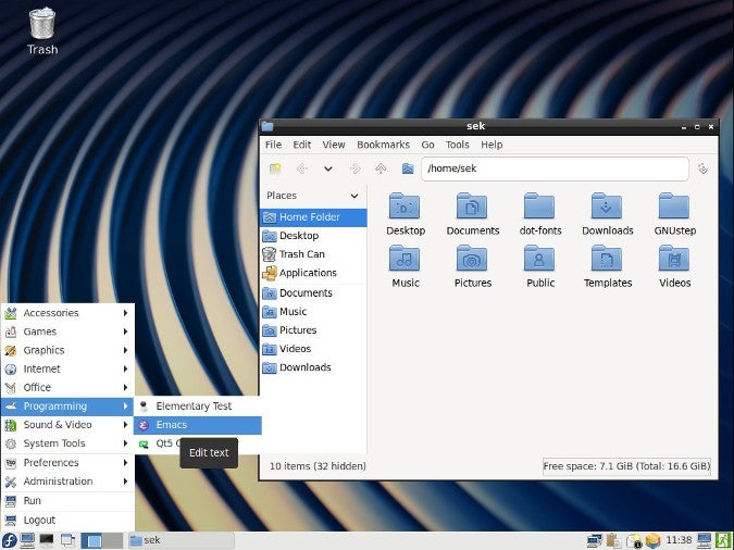 LXDE desktop on Fedora LXDE desktop on Fedora