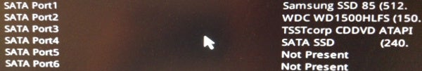 System BIOS detected drives System BIOS detected drives