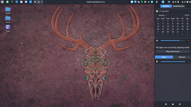 Raven sidebar on Budgie Desktop Raven sidebar on Budgie Desktop