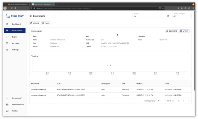 Chaos Mesh Dashboard Chaos Mesh Dashboard