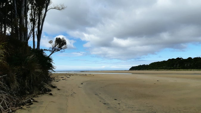 Beach with cloudy sky Beach with cloudy sky