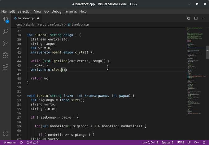 Code OSS screenshot Code OSS screenshot