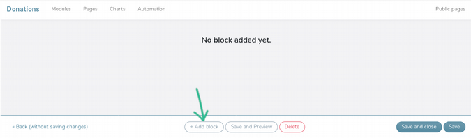 Add block button Add block button