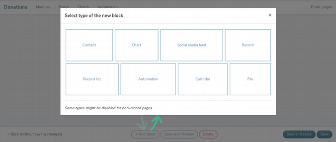 Block types Block types