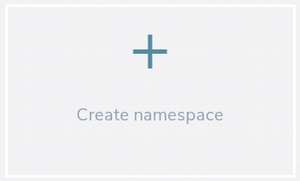 Create namespace button Create namespace button