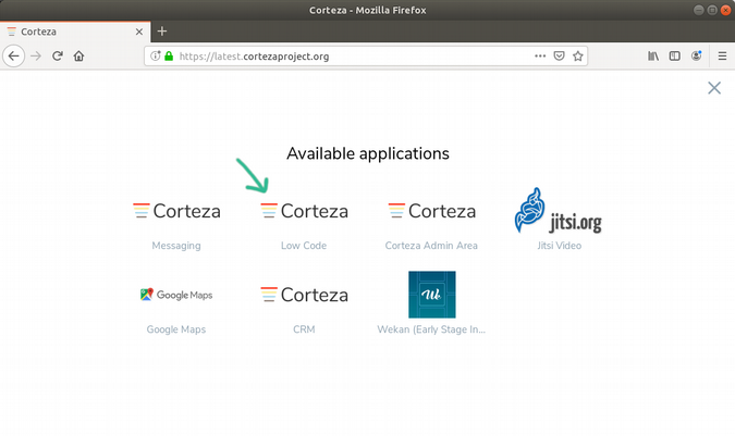 Other options for opening Corteza Low Code Other options for opening Corteza Low Code