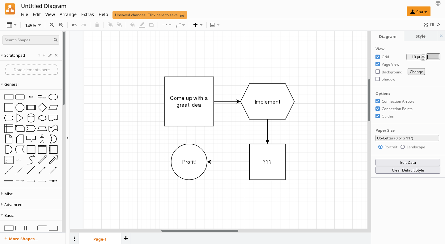 Draw.io interface Draw.io interface